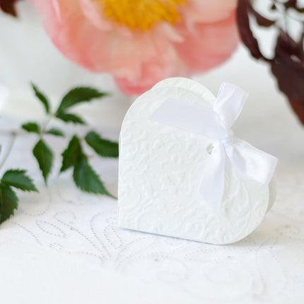 Geschenkdoosjes Hart Wit 10cm 10st van Partydeco koop je bij Partywinkel