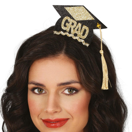 Geslaagd Haarband Zwart Goud - Partywinkel - 8434077230084