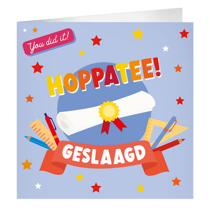 Geslaagd Wenskaart 23cm - Partywinkel - 8716764239465