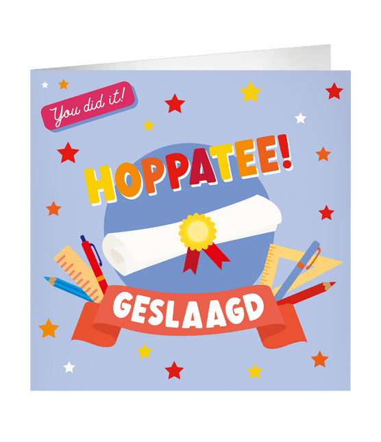 Geslaagd Wenskaart 23cm - Partywinkel - 8716764239465