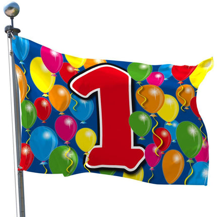 Gevelvlag 1 Jaar 90cm - Partywinkel - 8714572045704