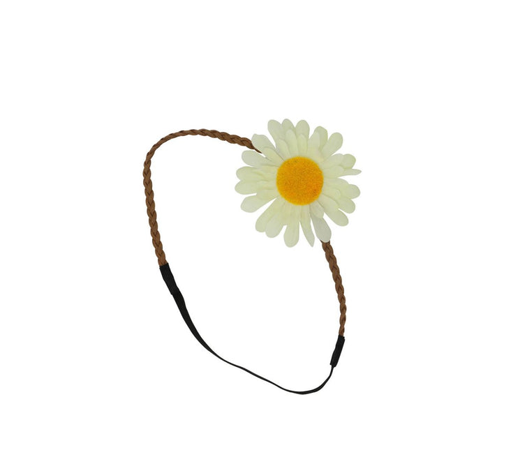 Gevlochten Haarband met Bloem van Fiestas Guirca koop je bij Partywinkel