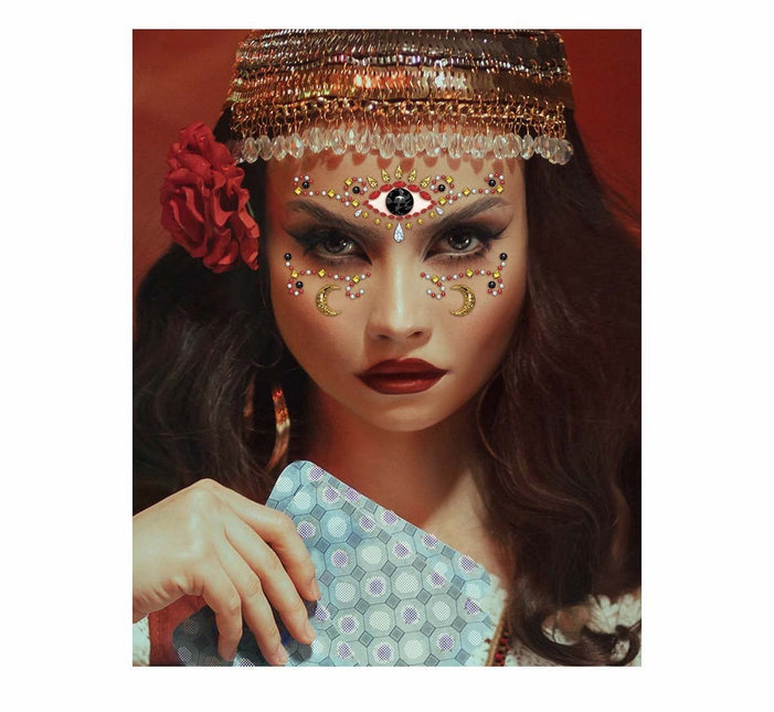 Gezicht Stickers Juwelen van Fiestas Guirca koop je bij Partywinkel