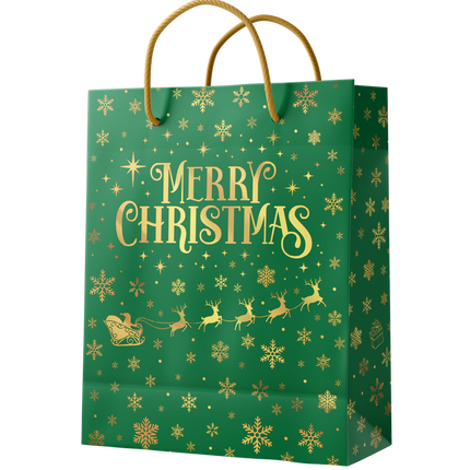 Borsa regalo L - Buon Natale verde