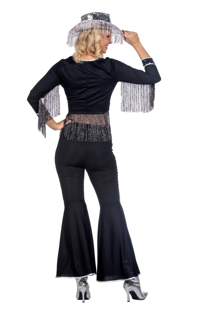 Costume western nero da donna con frange glamour pezzi – Partywinkel