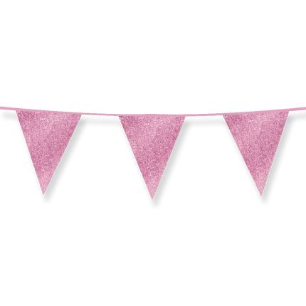 Ghirlanda Rosa Glitter 6m