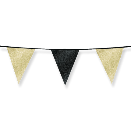 Ghirlanda Oro Nero Glitter 6m