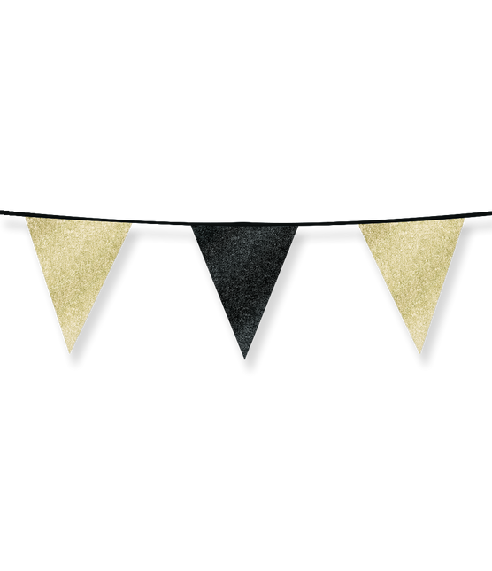 Ghirlanda Oro Nero Glitter 6m
