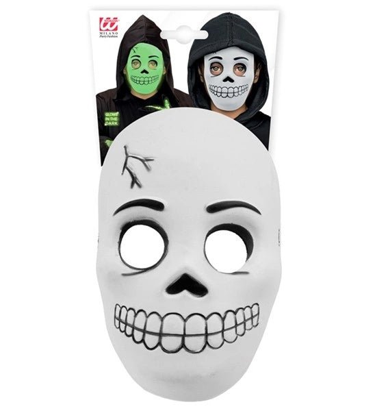 Glow in the Dark Schedelmasker van Widmann koop je bij Partywinkel