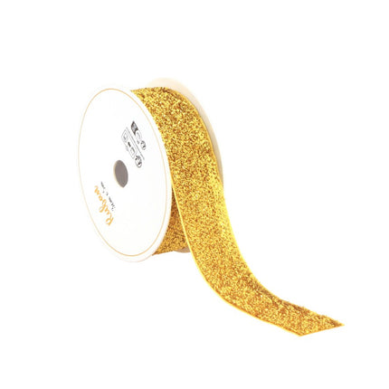 NASTRO GLITTERATO ORO 25 MM X 3 M