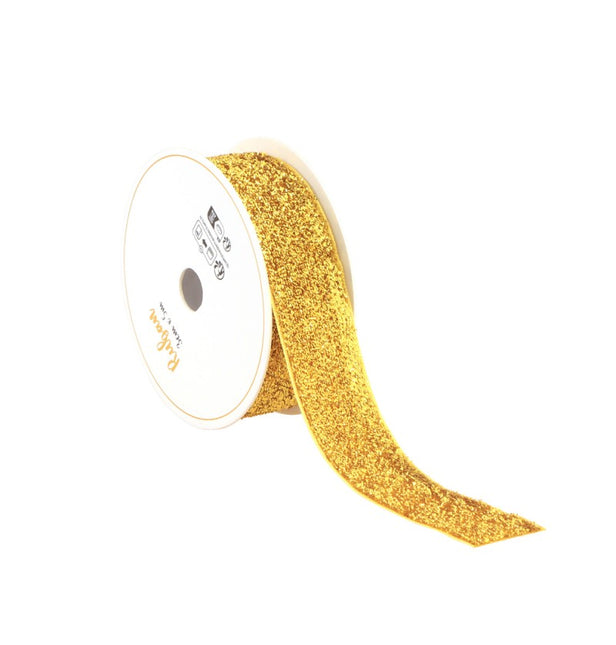 NASTRO GLITTERATO ORO 25 MM X 3 M