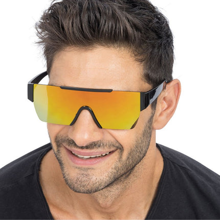 Occhiali effetto specchio oro - 15 cm x 15 cm x 5,2 cm