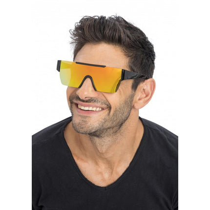 Occhiali effetto specchio oro - 15 cm x 15 cm x 5,2 cm