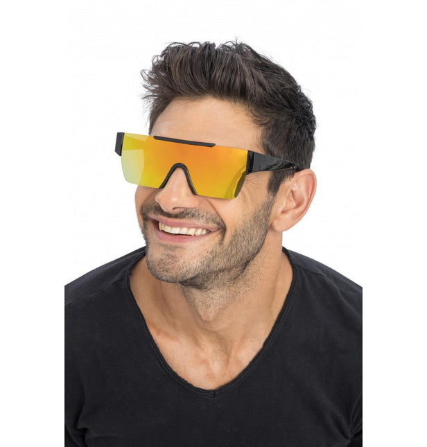 Occhiali effetto specchio oro - 15 cm x 15 cm x 5,2 cm