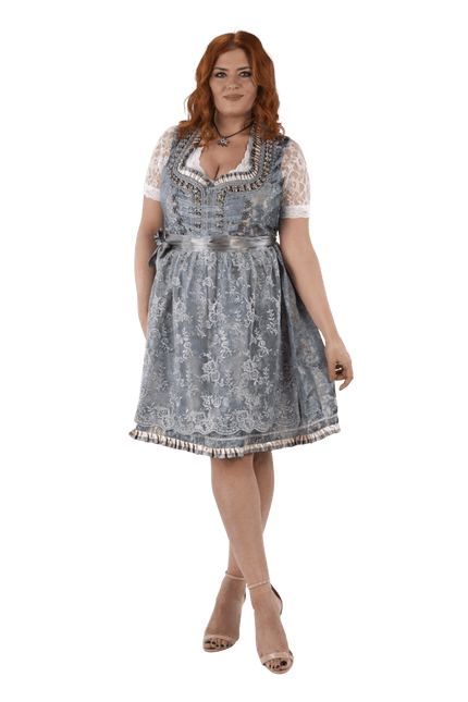 Goud Zilveren Dirndl Jurk Oktoberfest Dames 2 Delig van Haus Huberts koop je bij Partywinkel