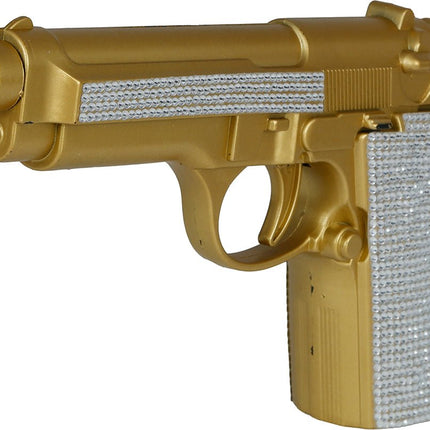 Goud Zilveren Nep Pistool Glitters van Fiestas Guirca koop je bij Partywinkel