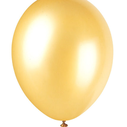 Gouden Ballonnen 30cm 8st van Unique koop je bij Partywinkel