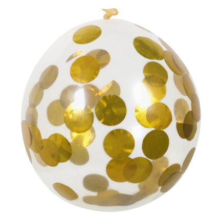 Gouden Ballonnen Confetti 30cm 5st van Boland koop je bij Partywinkel