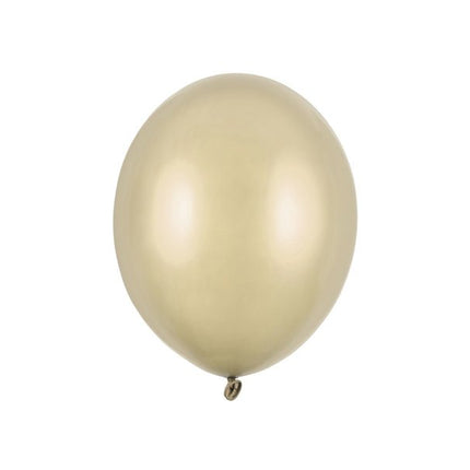 Gouden Ballonnen Metallic Cold Gold 23cm 100st van Partydeco koop je bij Partywinkel
