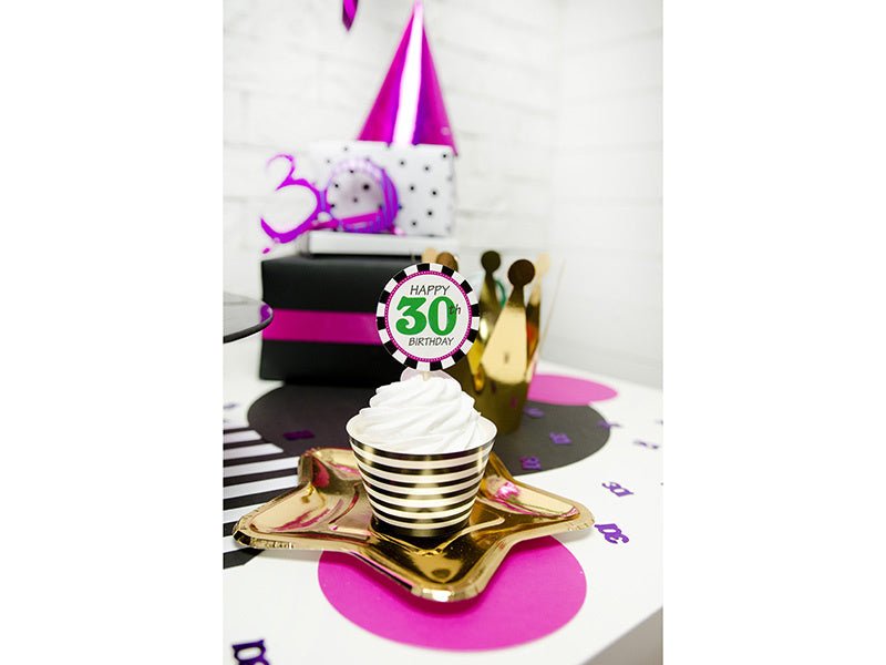 Gouden Borden Ster 18cm 6st van Partydeco koop je bij Partywinkel