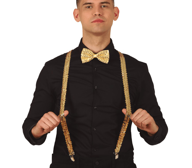 Gouden Bretels Pailletten Heren 72cm van Fiestas Guirca koop je bij Partywinkel