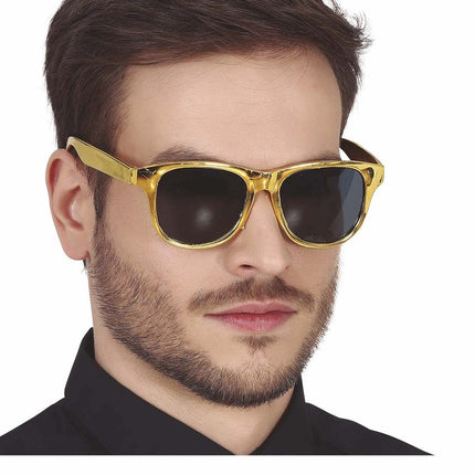 Gouden Bril Metallic van Fiestas Guirca koop je bij Partywinkel