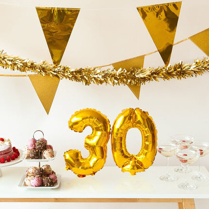 Gouden Cijfer Ballon 6 Jaar 36cm van Boland koop je bij Partywinkel