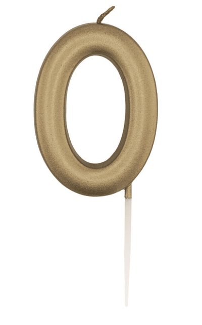 Gouden Cijferkaars 0 van Unique koop je bij Partywinkel