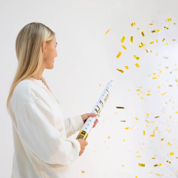 Gouden Confetti Kanon Folie 60cm van Riethmueller koop je bij Partywinkel