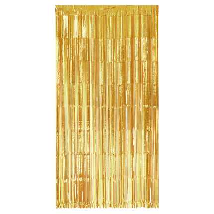 Gouden Deurgordijn 2m - Partywinkel - 8716764236402