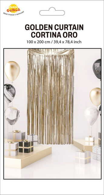 Gouden Deurgordijn Mat 2m van Fiestas Guirca koop je bij Partywinkel