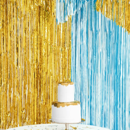 Gouden Deurgordijn Metallic 2,5m van Partydeco koop je bij Partywinkel