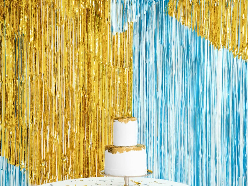 Gouden Deurgordijn Metallic 2,5m van Partydeco koop je bij Partywinkel