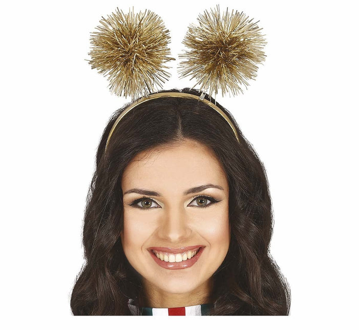 Gouden Haarband Bollen van Fiestas Guirca koop je bij Partywinkel