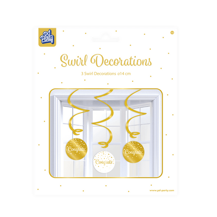 Gouden Hangdecoratie Congrats 17cm van Paper Dreams koop je bij Partywinkel