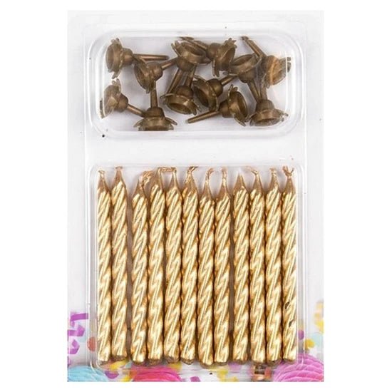 Gouden Kaarsen 6cm 12st van VDV Benefit koop je bij Partywinkel