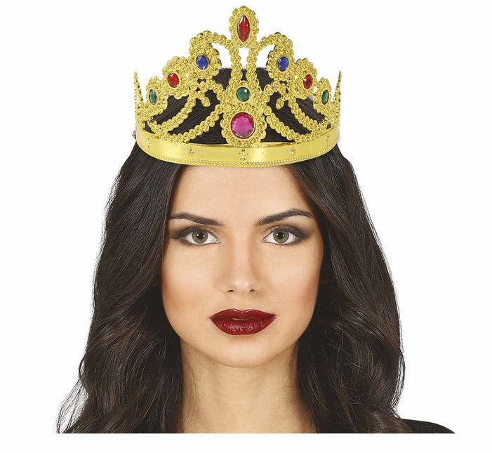 Gouden Kroon Koningin van Fiestas Guirca koop je bij Partywinkel