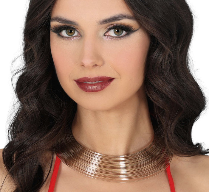 Gouden Metallic Choker van Fiestas Guirca koop je bij Partywinkel