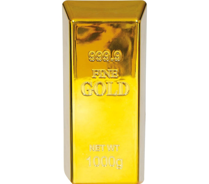 Gouden Nep Goudstaaf 16cm - Partywinkel - 8434077167281
