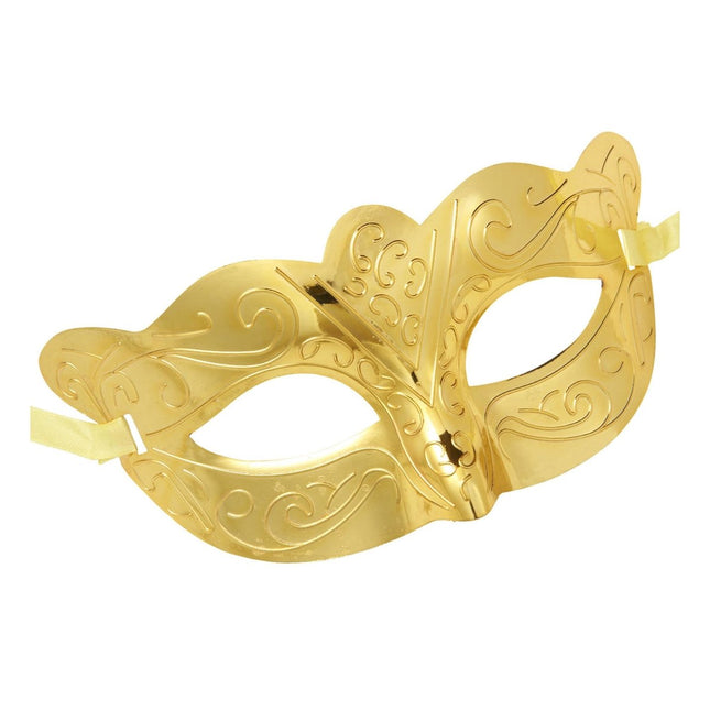 Gouden Oogmasker Metallic van Widmann koop je bij Partywinkel