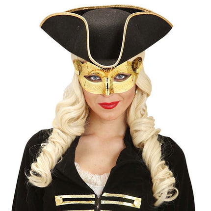 Gouden Oogmasker Metallic van Widmann koop je bij Partywinkel