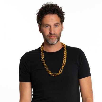 Gouden Pooier Ketting van Partychimp koop je bij Partywinkel