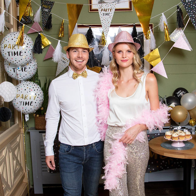 Gouden Strik Pailletten van Boland koop je bij Partywinkel