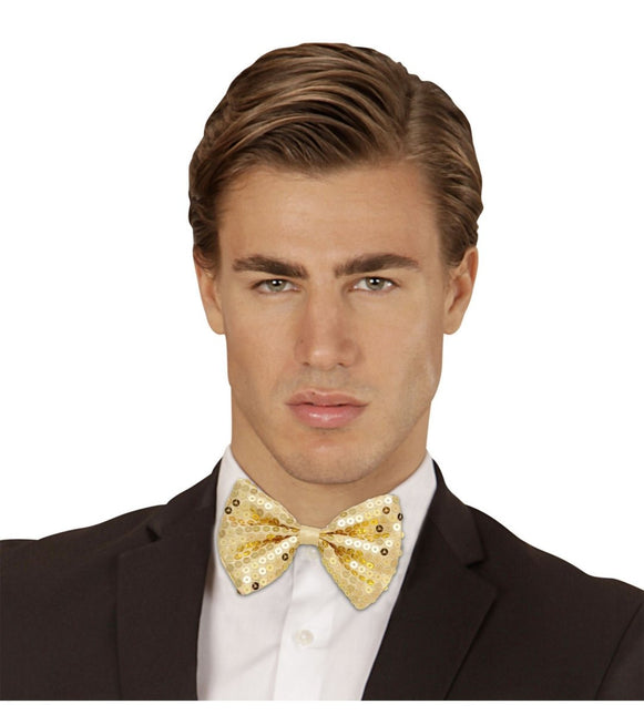 Gouden Strik Pailletten Unisex van Widmann koop je bij Partywinkel