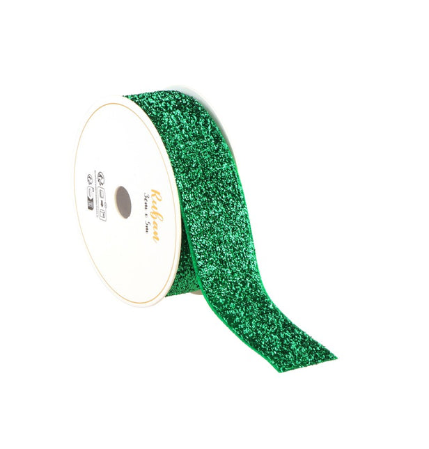 NASTRO GLITTERATO VERDE 25 MM X 3 M