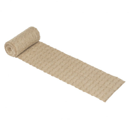 NASTRO DI JUTA NATURALE CON MOTIVO A QUADRI 15 CM X 3 M