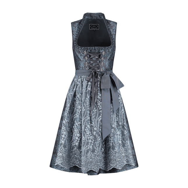 Grijze Dirndl Jurk Oktoberfest Dames 2 delig van Haus Huberts koop je bij Partywinkel