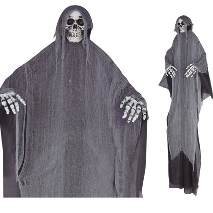 Grijze Halloween Hangdecoratie Skelet 3,2m van Fiestas Guirca koop je bij Partywinkel