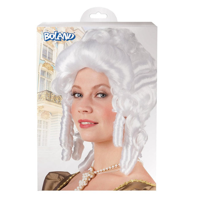 Grijze Pruik Barok Vrouw van Boland koop je bij Partywinkel