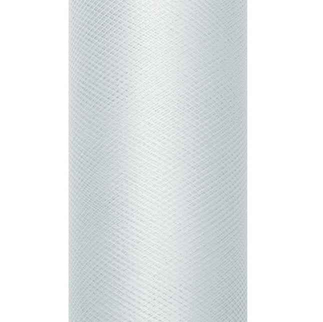 Grijze Tule Rol 30cm 9m van Partydeco koop je bij Partywinkel